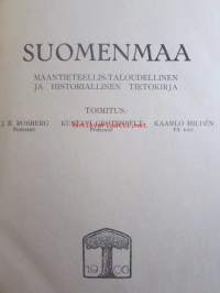 Suomenmaa Ahvenanmaan lääni II Maantieteellistaloudellinen ja historiallinen tietokirja, Lisäksi aakkosellinen hakemisto ja kartta, katso kuvista sisältö tarkemmin.