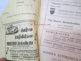 Kariniemen TT-ajot moottoripyörilä Pikku-Vesijärven radalla 28.7.1951 / Viipurin Moottorikerho ry -käsiohjelma