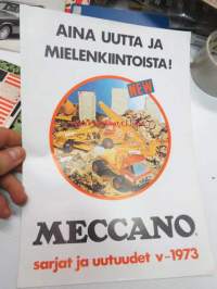 Meccano (Mekano) sarjat ja uutuudet 1973 -myyntiesite