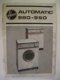 Hoover automatic 980-990  - käyttöohje