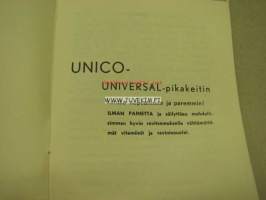 Unico Universal pikakeitin -käyttöohje