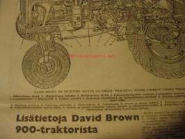 Koneviesti 1957 / 1 -mm. Esittelyssä David Brown 900, asetekniikka metsästäjille ja urheiluampujille, Autoalan katsauksessa Skoda 1200 FOrd Fairlane