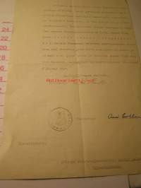 todistus nimitys  voimistelun -ja terveysopin opettajaksimarraskuun 8 päivänä 1927