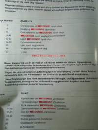 Denso Spark Plugs 1993-94 Recommendation Catalogue - sytytystulppaluettelo