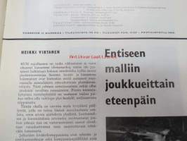 Kansa Taisteli 1962 nr 9 sis. seur. artikkelit; Heikki Virtanen - Entiseen malliin joukkueittain eteenpäin, Hugo Österman, V. Rautiainen - Panssarien