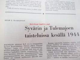Kansa Taisteli 1962 nr 9 sis. seur. artikkelit; Heikki Virtanen - Entiseen malliin joukkueittain eteenpäin, Hugo Österman, V. Rautiainen - Panssarien