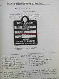 Chrysler Marine engines Start up facts - Teknisiä tietoja ja käyttöopastusta, katso kuvista sisältö tarkemmin.