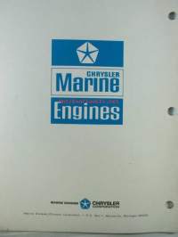 Chrysler Marine engine, Chrysler 250, Operating Manual (part no 81-770-1568) - Käyttöohjekirja, katso kuvista sisältö tarkemmin.