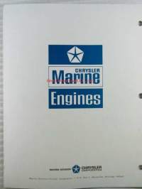Chrysler Marine engine, Chrysler 280, Operating Manual (part no 81-770-4586) - Käyttöohjekirja, katso kuvista sisältö tarkemmin.