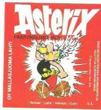 Asterix Päärynälimonadi punainen -   juomaetiketti  ( c Darguard Editeur,Paris 1976)