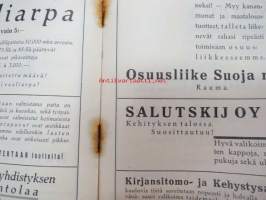 Satakunnan työväen II Maakuntajuhlat Porissa 17-18.6.1933 -juhlaopas