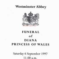 Diana - Princess of Wales 1961-1997.  The BBC recording of the Funeral Service. BBC:n taltioima prinsessa Dianan hautajaisseremonia. Westminster Abbey, 6. syyskuuta