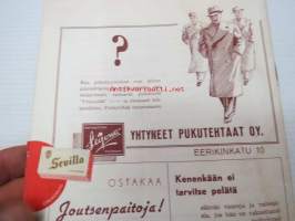 Turun Teatteri 1940-41 Syntynyt terve tyttö 3-näytöksinen komedia -käsiohjelma