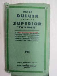 Map Duluth and Superior Twin ports -kartta