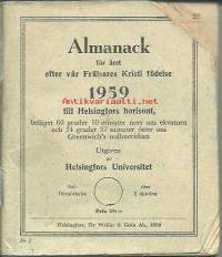 Almanack 1959 -   kalenteri