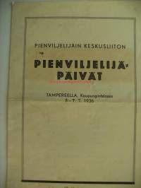 Pienviljelijäpäivät Tampereella 5-7.7.1936