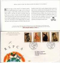 FDC Iso-Britannia 1990 - 23.01.1989  RSPCA.  Royal Society for the Prevention of Cruelty to Animals.  Kuninkaallinen eläintensuojelujärjestö 1840 - 1990.