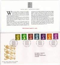 FDC Iso-Britannia 1991 - 10.09.1991 New Definitive stamps - Uudet käyttömerkit 6p - 39p.