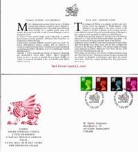 FDC Wales 1991 - 03.12.1991 New Definitive stamps - uudet käyttömerkit 18p - 39p.