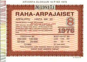 Raha-arpa 1976 / 8 arpa