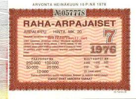 Raha-arpa 1976 / 6 arpa