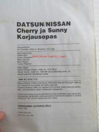 Datsun/Nissan Cherry vm 1979-86 Sunny vm 1982-86, 988cc, 987cc, 1171cc, 1269cc, 1269cc, 1397cc, 1488 - Korjausopas