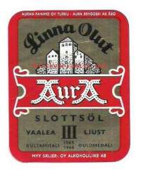 Linna III olut Aura  -  olutetiketti