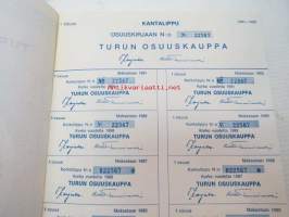 Turun Osuuskauppa Osuuskirja 100 mk, Turku 21.10.1980