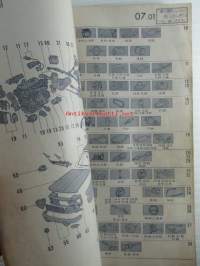 Renault 6, 12, 15, 16, 17 Estafette, P.R. 900 1980  - Varaosaluettelo, katso sisältö kuvista tarkemmin
