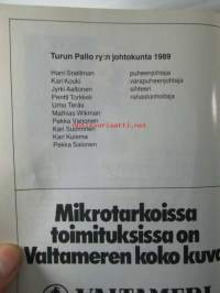 Turun Pallo I Divisioona 1989 - kausiohjelma