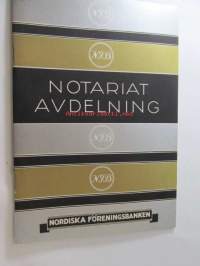 Notariat avdelning Nordiska föreningsbanken