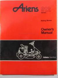 Ariens 912 series Riding Mower Owner&#039;s manual - päältä ajettava ruohonleikkuri, omistajan käsikirja