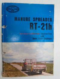 Manure Spreader RT-21h service instruction ans spare parts catalogue -lannanlevitysperävaunu käyttöohjekirja + varaosaluettelo