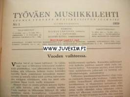 Työväen Musiikkilehti 1929 nr 1