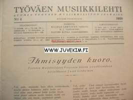 Työväen Musiikkilehti 1929 nr 4