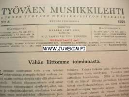 Työväen Musiikkilehti 1929 nr 8