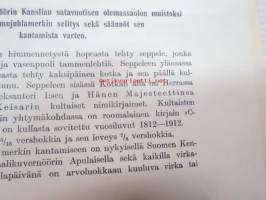 Suomen Kenraalikuvernöörin Kanslian satavuotisen olemassalon muistoksi laaditun riemujuhlamerkin selitys sekä säännöt sen kantamista varten... - Beskrifning