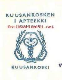 Kuusankosken Apteekki, Kuusankoski  - resepti signatuuri  reseptipussi 1969