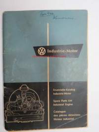 Volkswagen Industrie-Motor Typ 126, 126A Spare parts list Industrial engine / Ersatzteile-Katalog / Catalogue des pieces detachees Moteur industriel