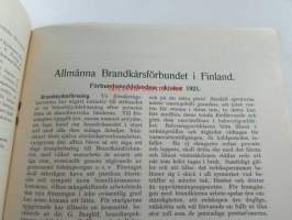 Suomen Yleinen Palokuntaliitto 1921 liiton tiedonantoja lokakuu 1921 / Allmänna Brandkårsförbundet i Finland Förbundsmeddelanden oktober 1921