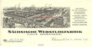 Sächsische Webstuhlfabrik Chemnitz  1925   - firmalomake