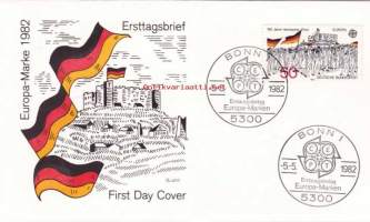 FDC Saksa - Europa-Marke , 05.05.1982.  50 Pf. 150 Jahre Hambacher Fest.
