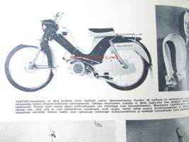 Tekniikan maailma 1965 nr 12 heinäkuu , sis. mm. seur. artikkelit / kuvat / mainokset;  Koekuvissa Blex P4, Koeajossa Vespa Super Sport ja Ford Cortina GT,