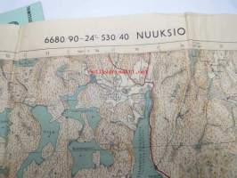 Nuuksio topografikartta 1:20 000 1945