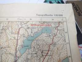 Nuuksio topografikartta 1:20 000 1945