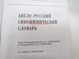 Anglo-russkij sinonimizeskij slovar / English-russian dictionary of synonyms -sanakirja