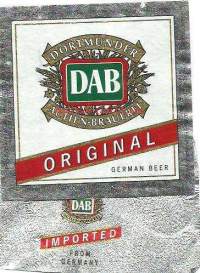 DAB german beer - olutetiketti