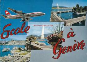 Escale a Geneve - lentokonepostikortti