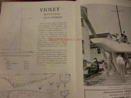 Purje ja Moottori 1959 / 6  kesäkuu, Uudenkaupungin Pursiseura 75 vuotias, Violet - kuuluisa kutonen, Hornet - englantilainen pikkuvene, Wärtsilä-yhtymä O/Y