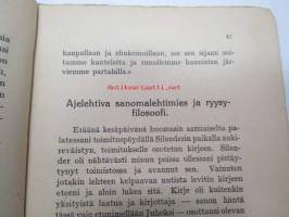 &quot;Riennon toimitus&quot; piirteitä Kolkkalan kaupungin sivistyshistoriasta - leimattu &quot;Itämeren Jalkaväkirykmentti nr 1, 1 Konekivääri Komppania&quot;